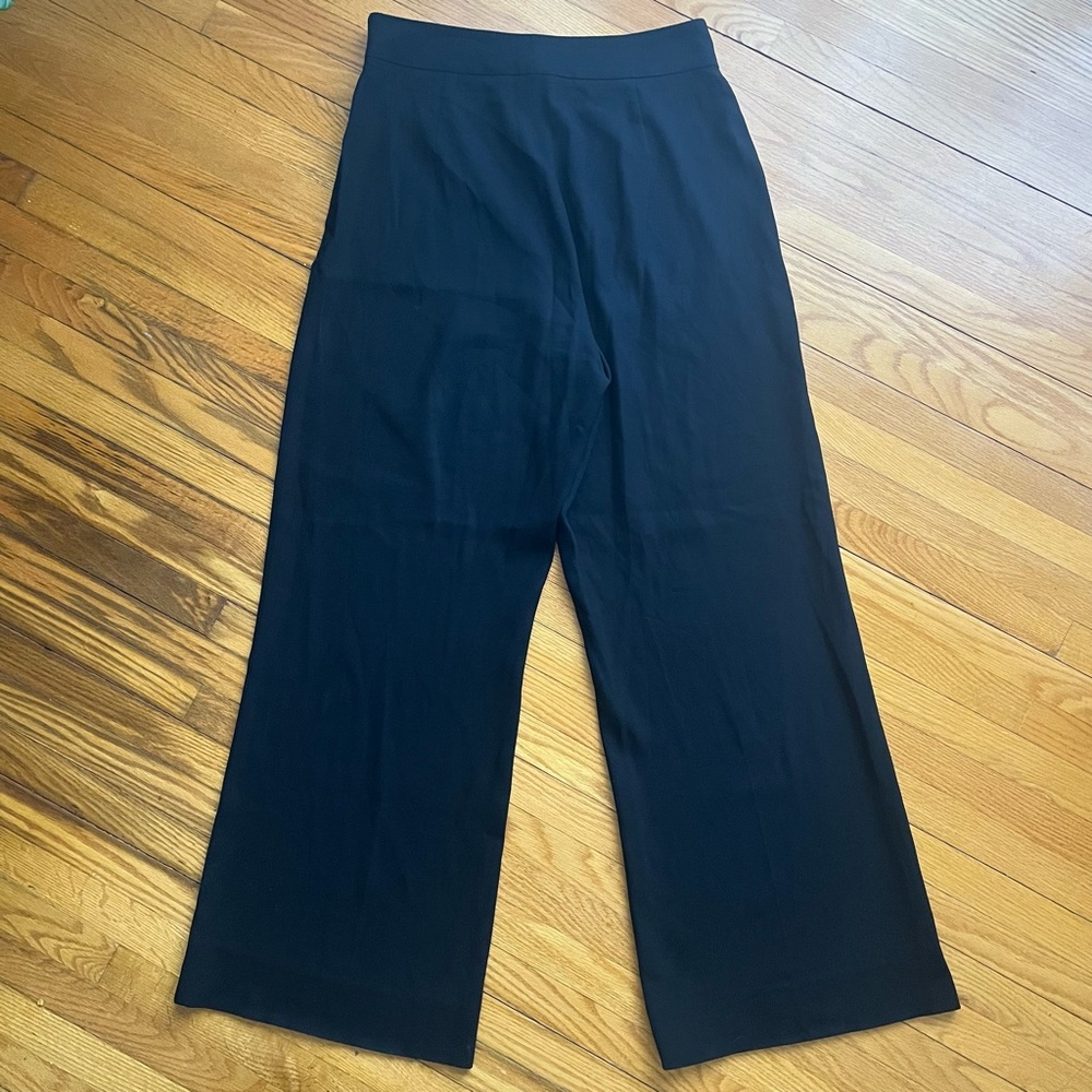 ARITZIA Babaton Lincoln Black Wide Leg High Waisted Trouser Pants Size 10 - Picture 4 of 8